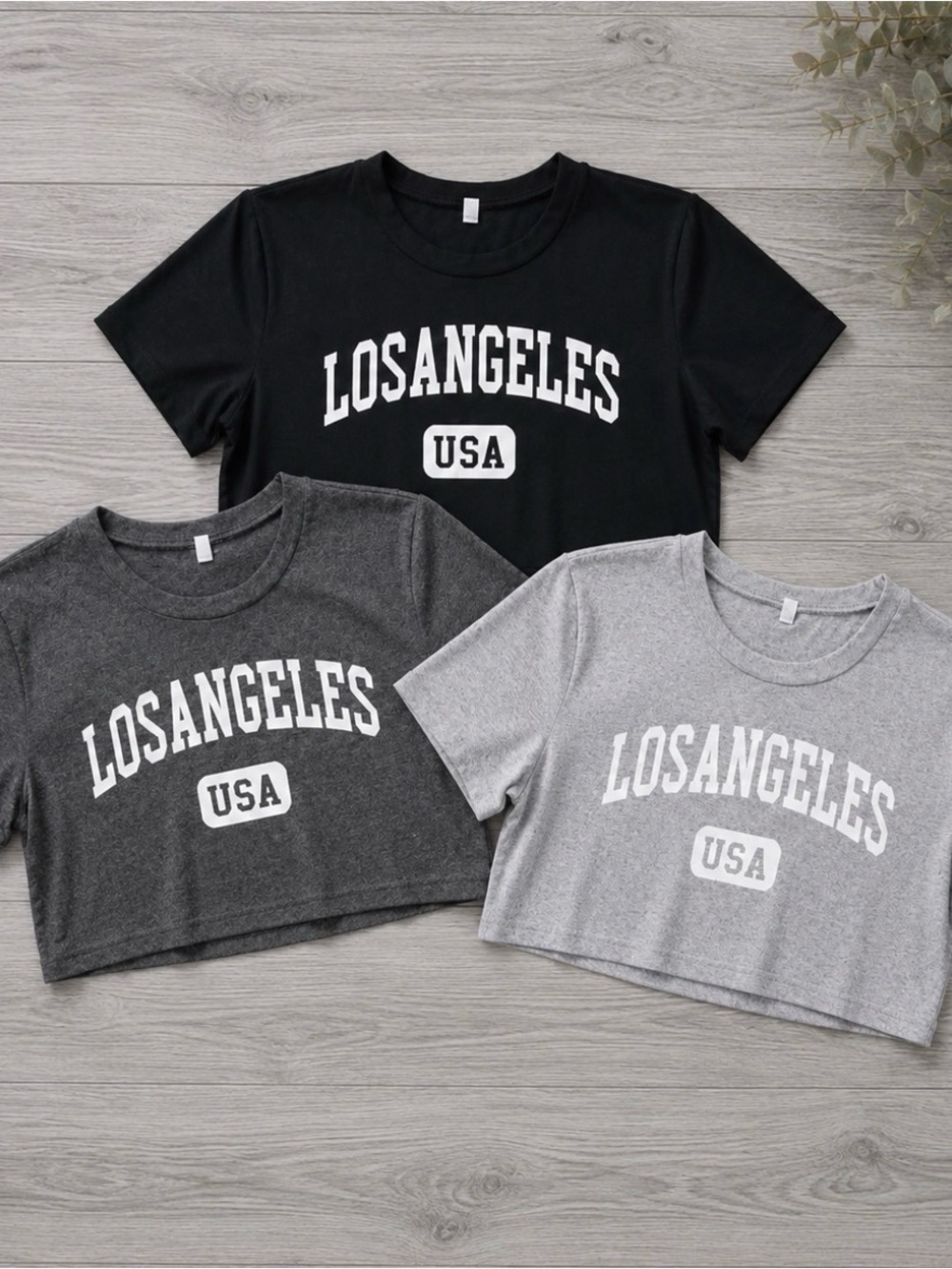 🔥 Bundle 3 Los Angeles USA Crop Top Set Size: Medium | Brand New Gymwear